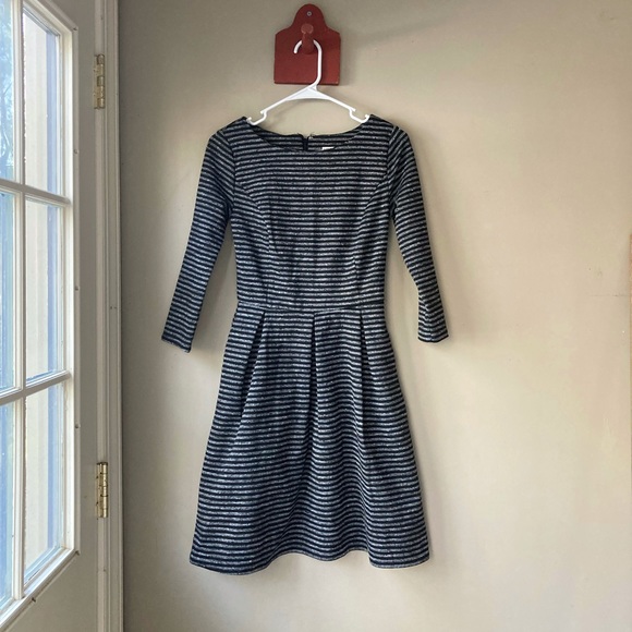 Merona Grey & Black Stripe Midi Dress XS - Picture 1 of 5